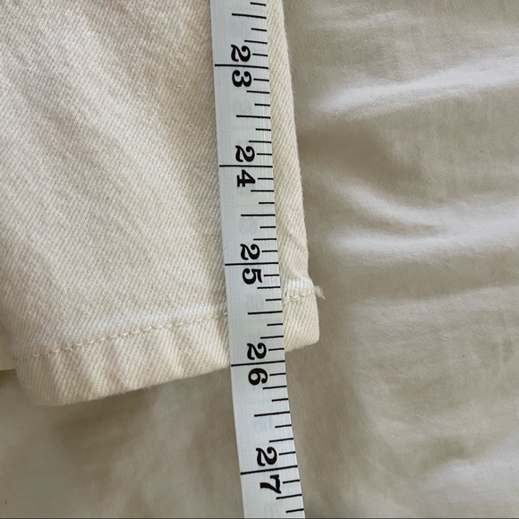 LOFT White High-Waisted Straight Jeans - Picture 10 of 10